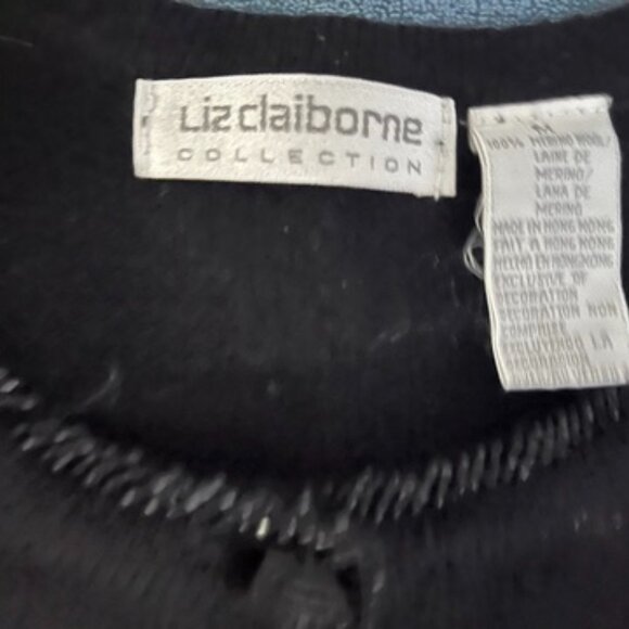 Liz Claiborne Collection Womens Merino Wool Cardigan Size Medium - Picture 3 of 3